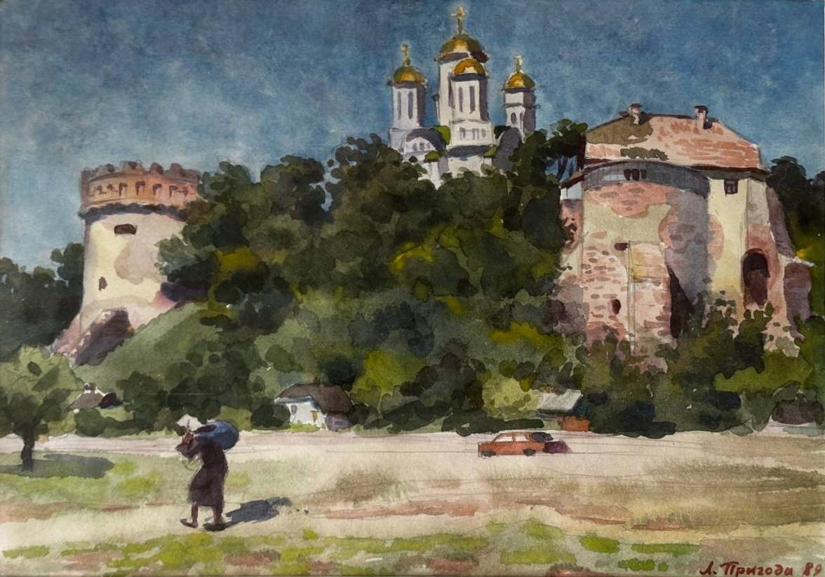 1.Кам'янець-Подільський, 1989, папір, акварель