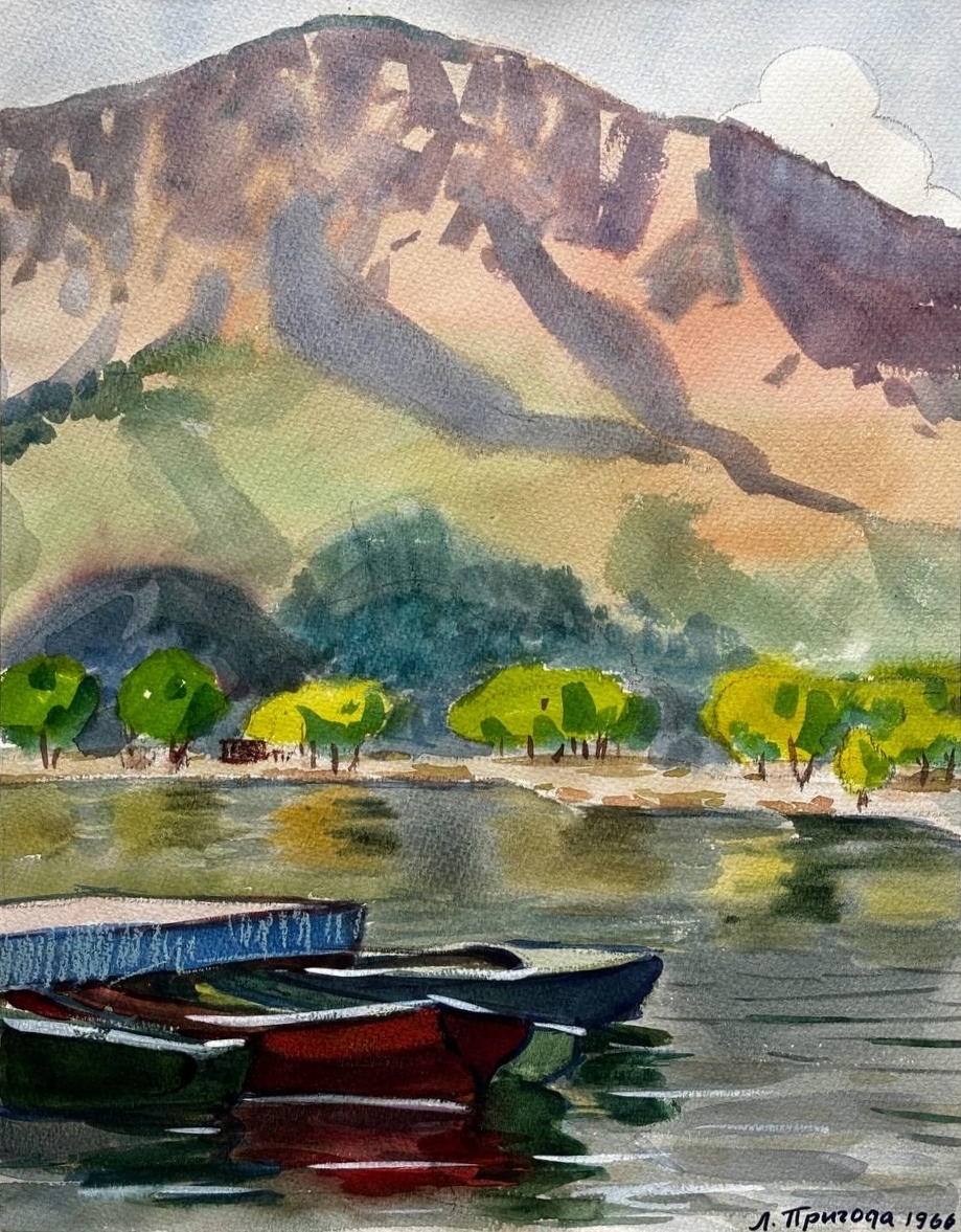 2.В Узбекистані, 1966, папір, акварель